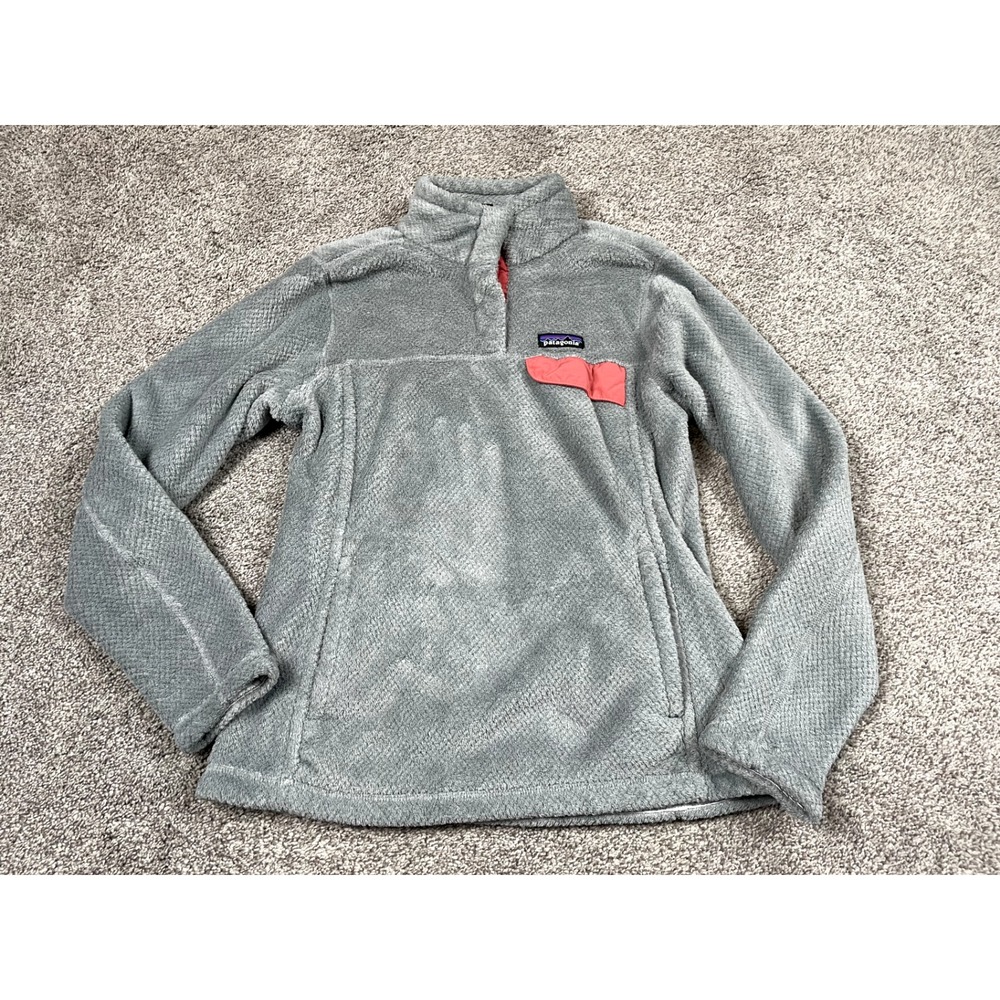 Patagonia Sweater Womens Medium Gray Re Tool Snap T Fleece Pocket Cozy Gorp Core